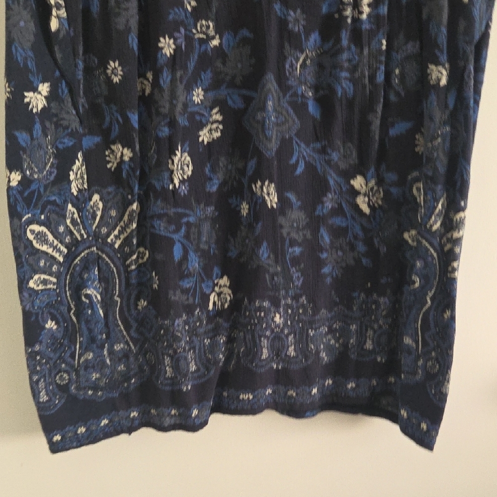 Lucky Brand Navy Floral Blouse - Picture 7 of 8